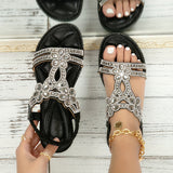 Rhona — Crystal-Detail Slingback Flat Sandals
