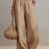 Dietlinde — Halter-Neck Wide-Leg Jumpsuit with Shirred Waist