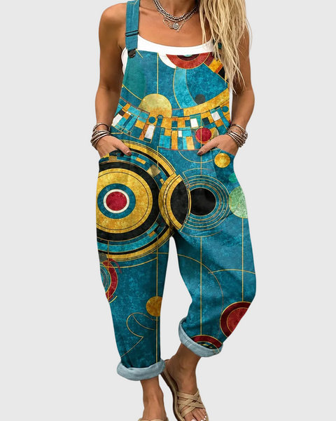 Verbena — Art Deco Print Overalls