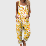 Sage — Sunny Daisy Print Overalls