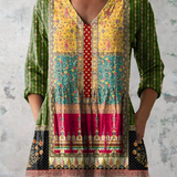 Hannelore — Green and Pink Patchwork Border