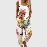 Cora — Floral Chicken Overalls