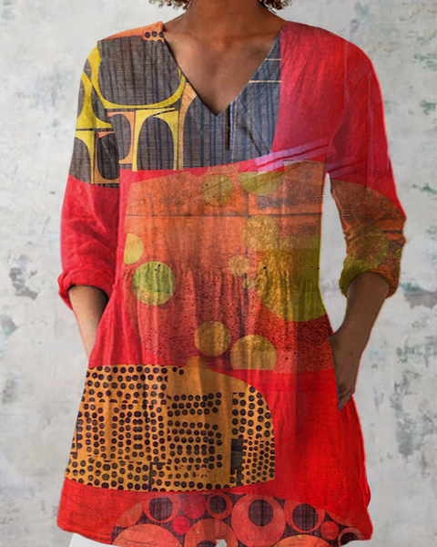 Bellamy — Red Abstract Collage
