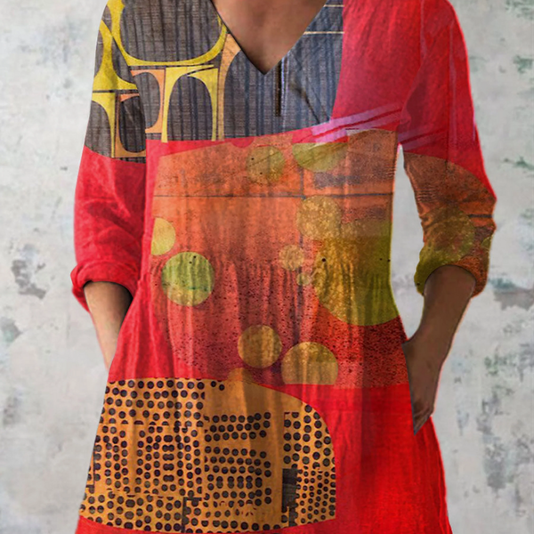 Bellamy — Red Abstract Collage