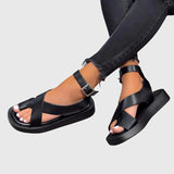 Cesarina — Orthopaedic Gladiator Platform Sandals with Ankle Strap