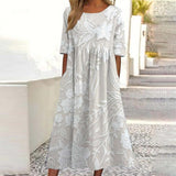 Delilah — Vestido Midi Clássico Tom sobre Tom — foto 1