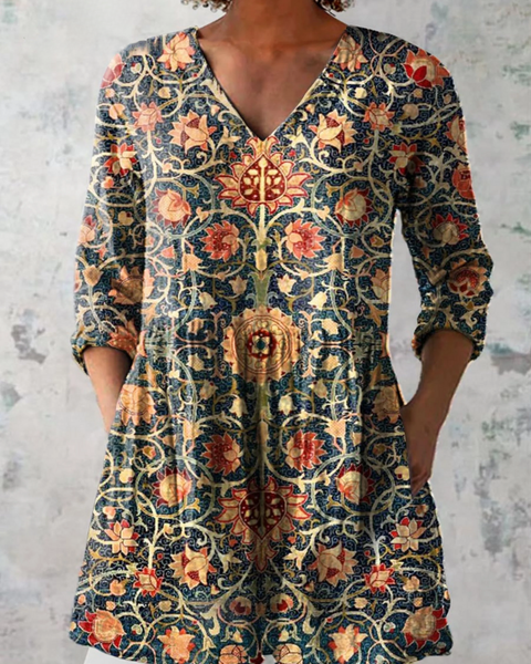 Meadow — Navy and Gold Vintage Floral