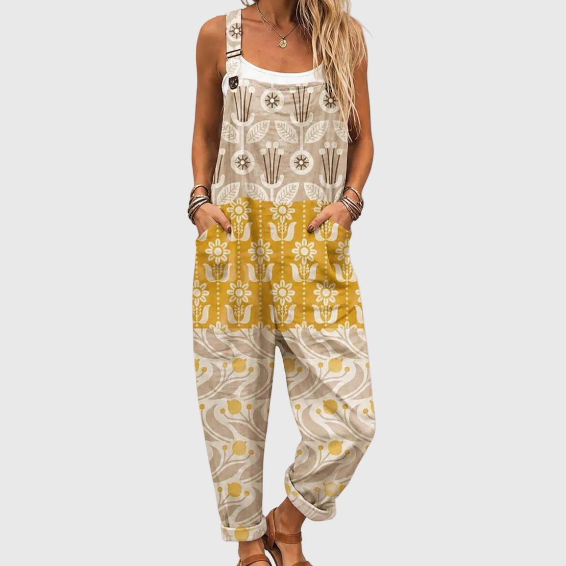Nessa — Vintage Floral Patchwork Overalls