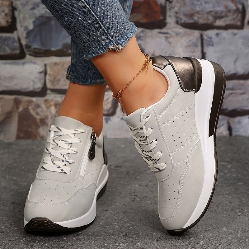 Elva — Lace-Up Comfort Walking Sneakers