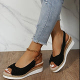 Giselle — Twisted-Front Slingback Wedge Sandals