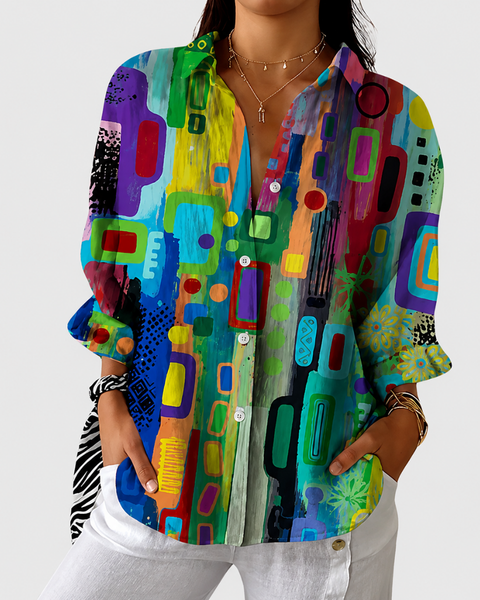 Gaia — Blusa Mosaico Arco-Íris