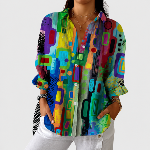Gaia — Blusa Mosaico Arco-Íris