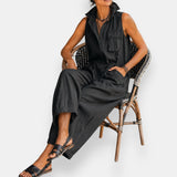 Edmunda — Relaxed Utility Jumpsuit with Oversized Pockets