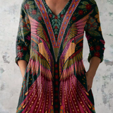 Bernice — Red and Green Feather