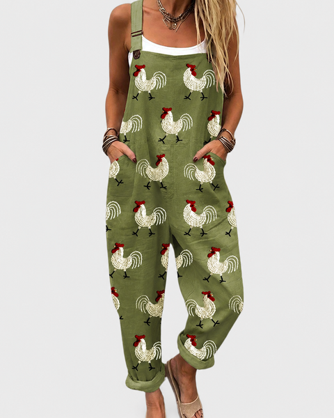 Lulu — Olive Hen and Chick Overalls