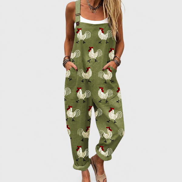 Lulu — Olive Hen and Chick Overalls