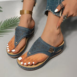 Bertha — Wedge Thong Comfort Sandals