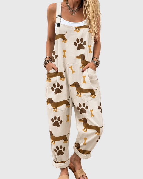 Nell — Puppy Paw Print Overalls