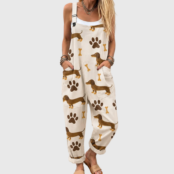 Nell — Puppy Paw Print Overalls