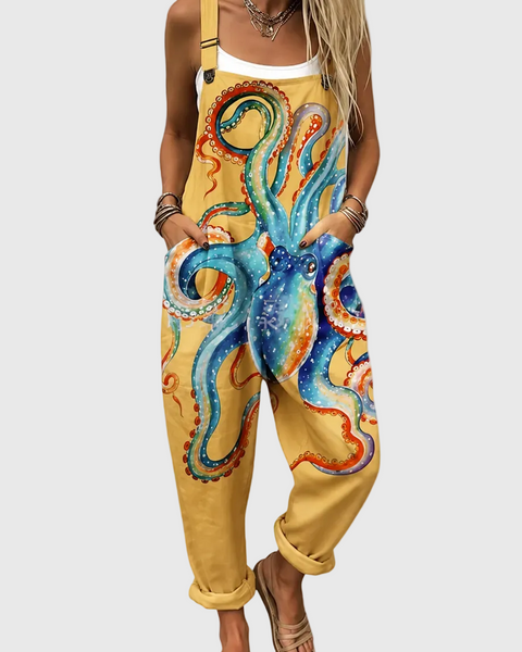 Wilhelmina — Octopus Print Overalls