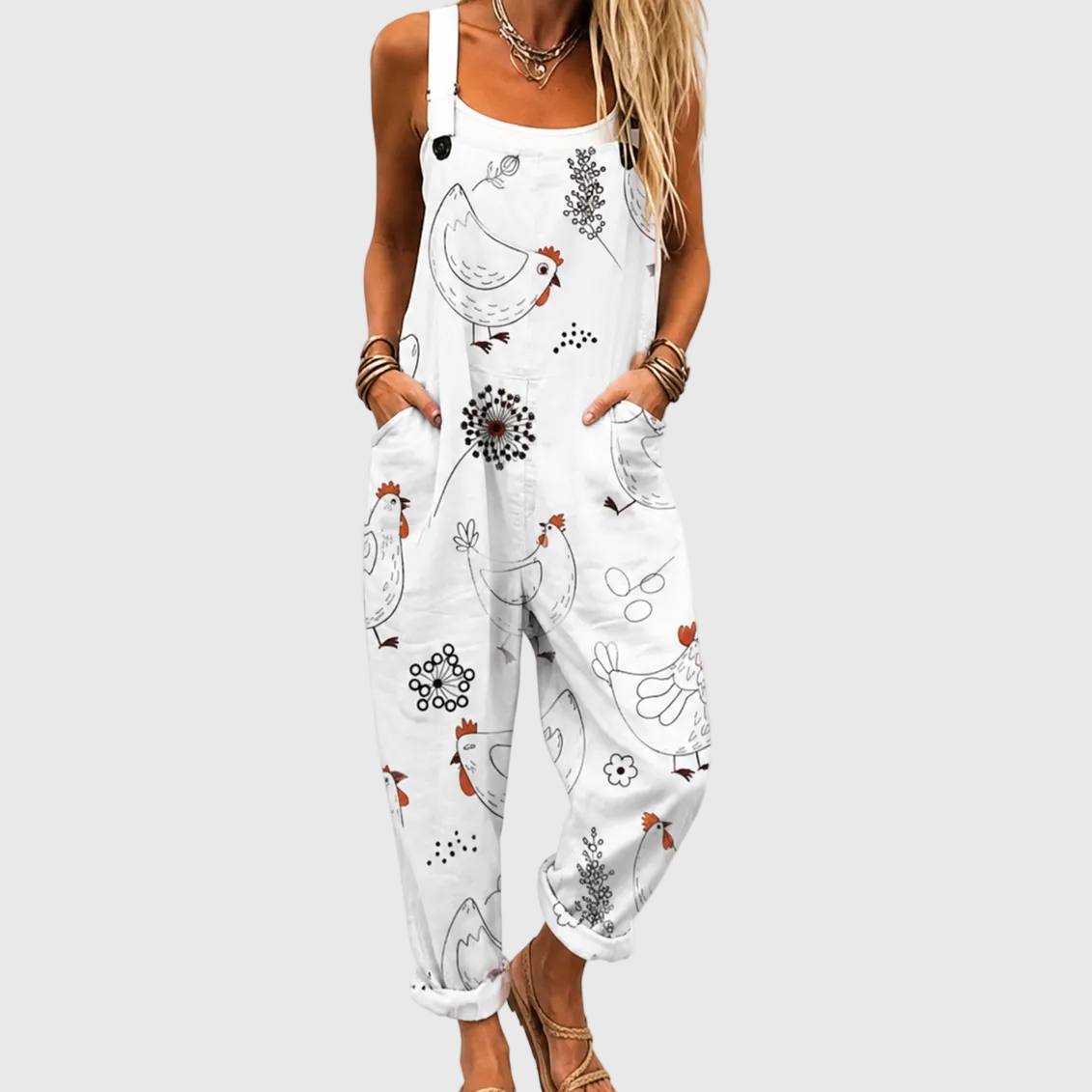Oona — Hen Line Art Overalls