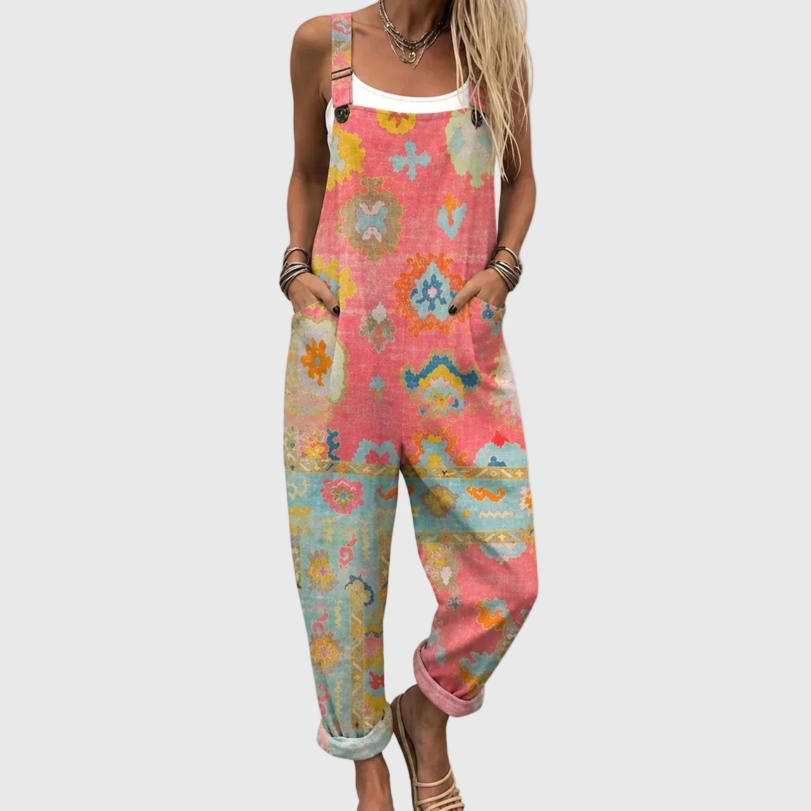 Edith — Mosaic Floral Overalls