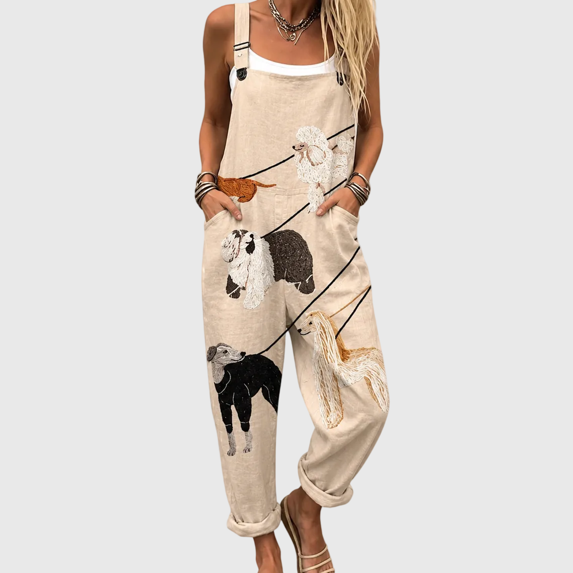 Tabitha — Dog Print Overalls
