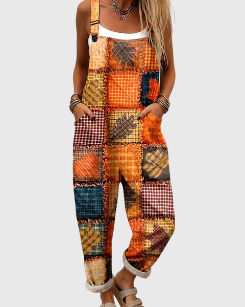 Orla — Rustic Patchwork Overalls