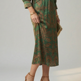 Cordelia — Twist-Front Wrap Midi Dress
