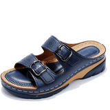 Irene — Double-Buckle Cork-Footbed Slides