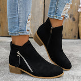 Clarabel — Zip-Side Ankle Boots