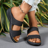 Hilary — Two-Strap Footbed Sandals