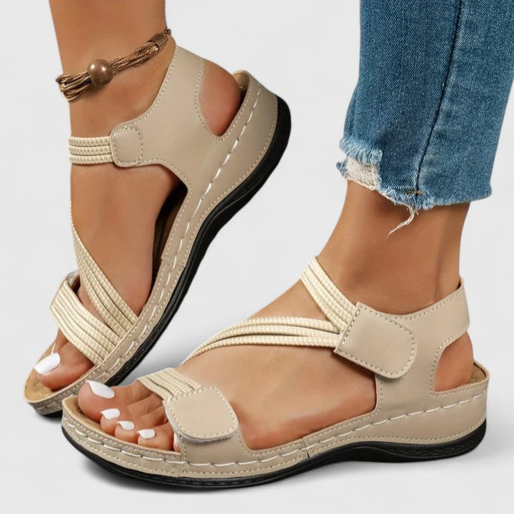 Almudena — Orthopaedic Elastic-Strap Comfort Sandals with Arch Support