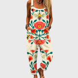 Quinn — Folk Floral Bee Overalls