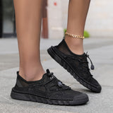 Hollis — Bungee-Lace Mesh Comfort Sneakers