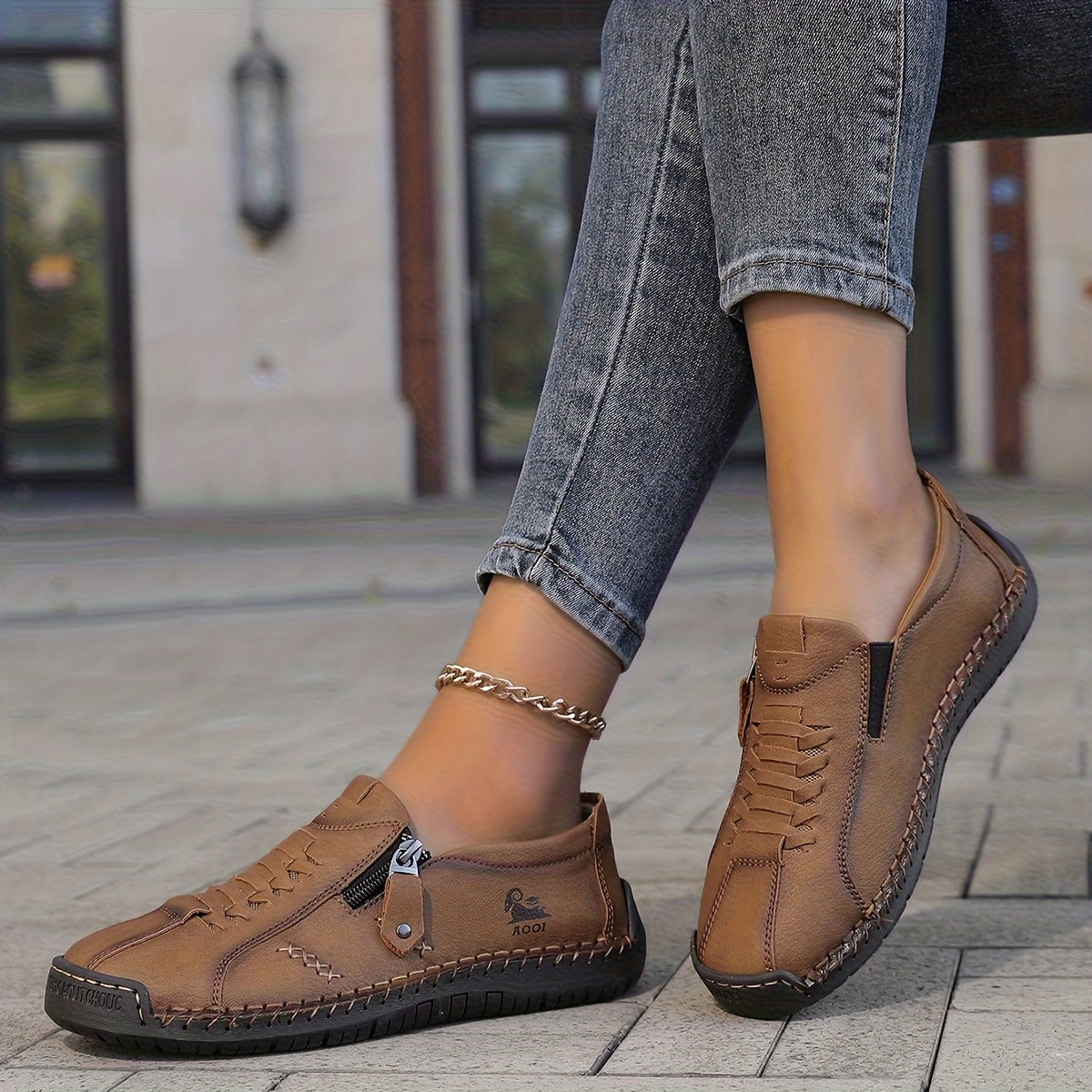 Prue — Side-Zip Low-Profile Comfort Sneakers