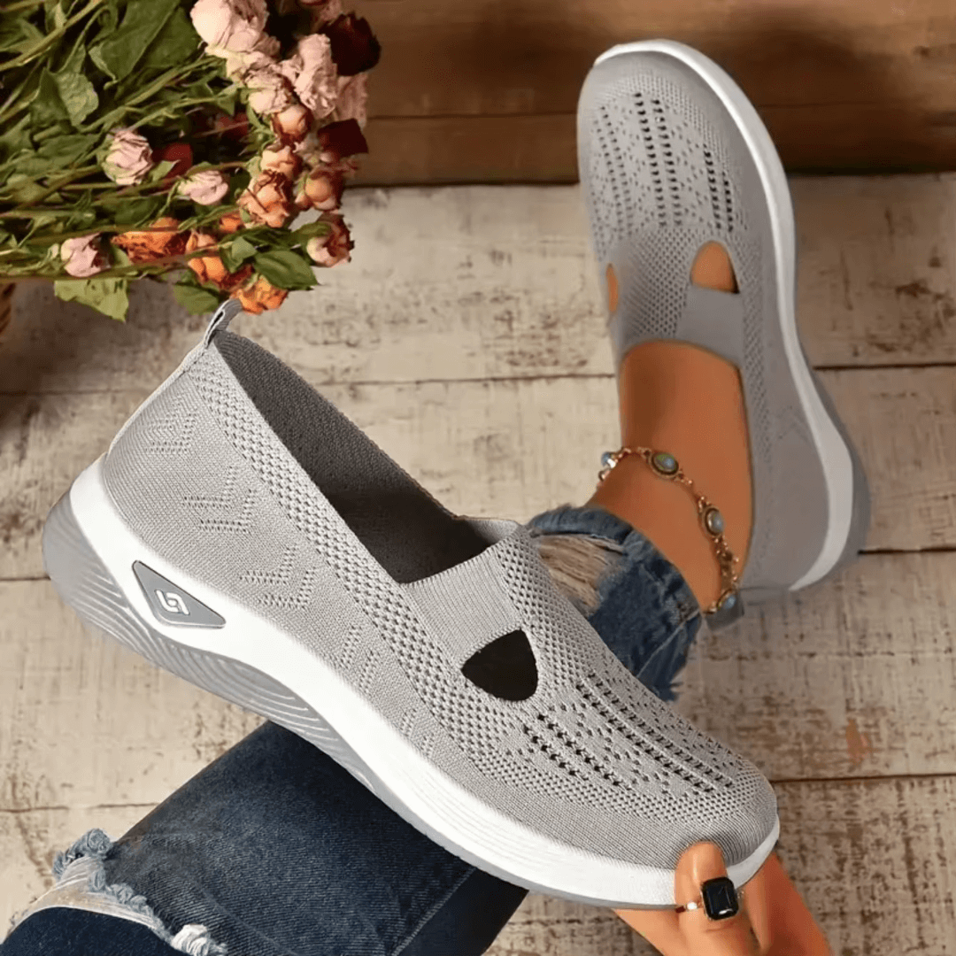 Fanny — Cut-Out Slip-On Knit Sneakers
