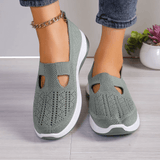 Fanny — Cut-Out Slip-On Knit Sneakers