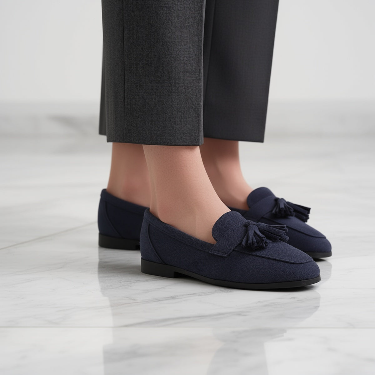 Eponine — Stable Everyday Tassel Loafers with Low Heel