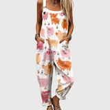 Ione — Piglet Print Overalls