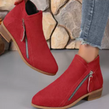 Clarabel — Zip-Side Ankle Boots