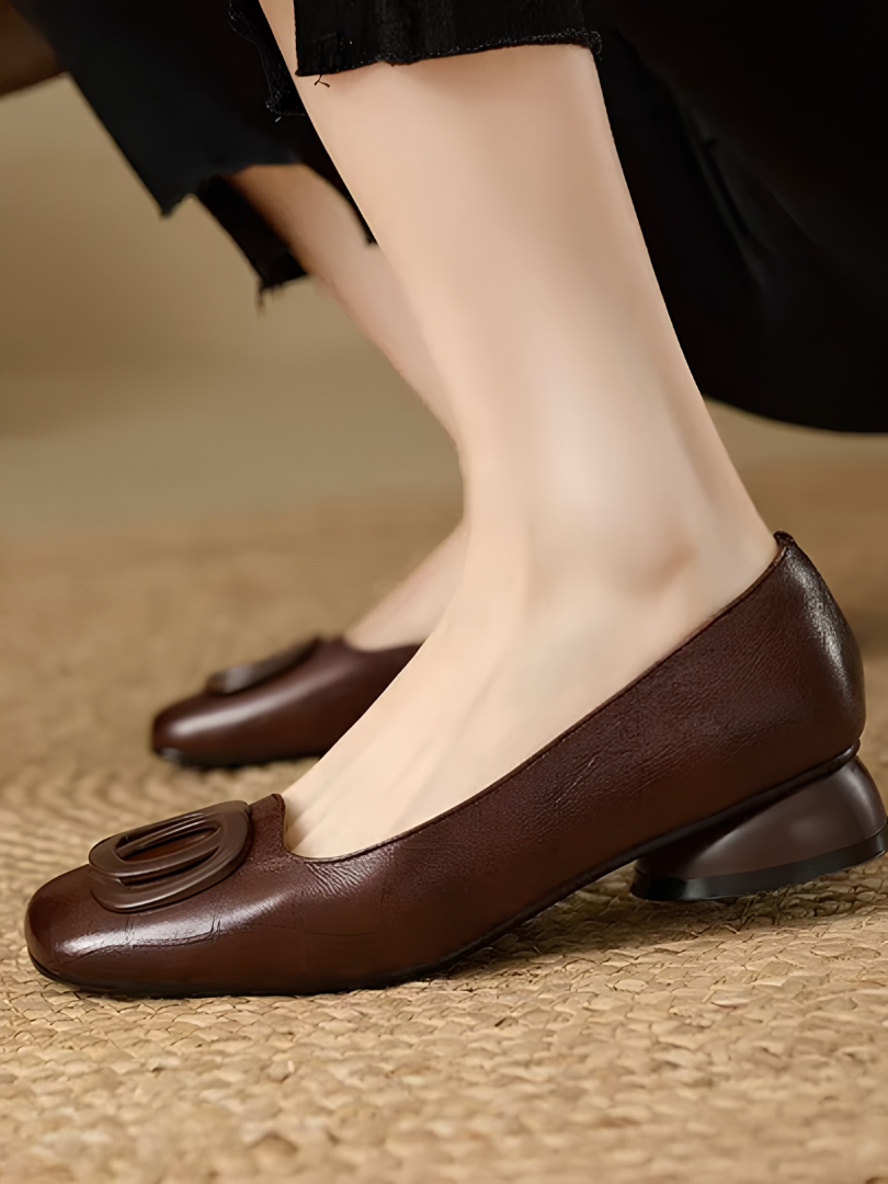Donna — Soft Square-Toe Ballet Flats