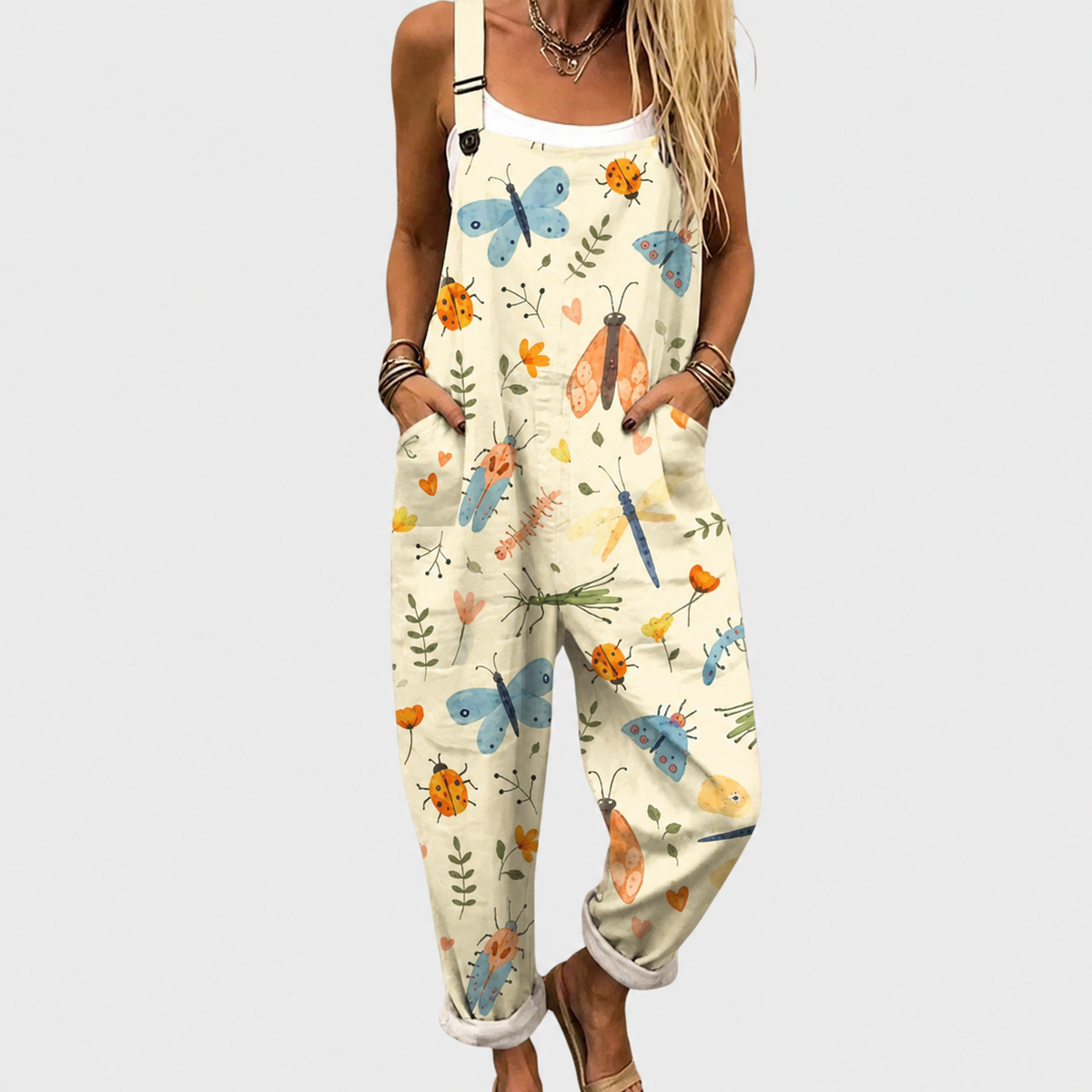 Dove — Butterfly and Floral Overalls