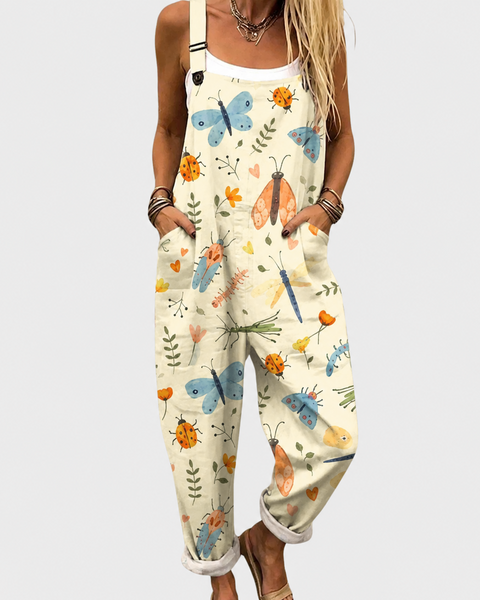 Dove — Butterfly and Floral Overalls