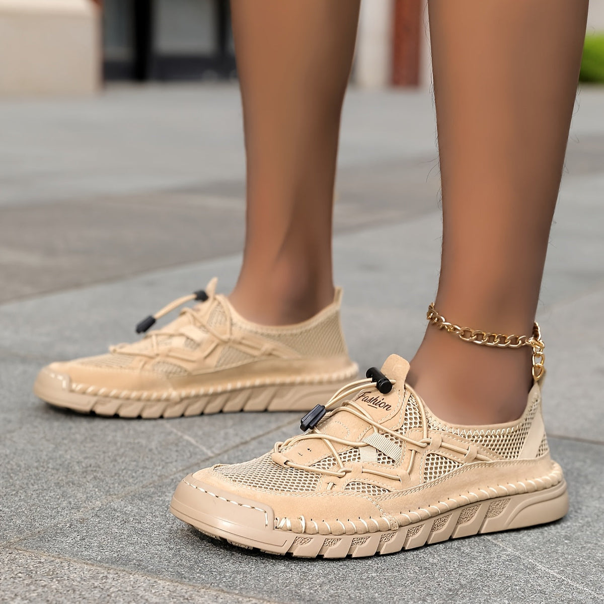 Hollis — Bungee-Lace Mesh Comfort Sneakers