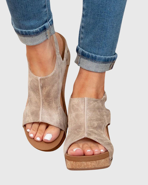 Eartha — Casual Open-Toe Wedge Sandals