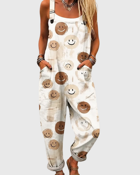 Piper — Smiley Face Overalls