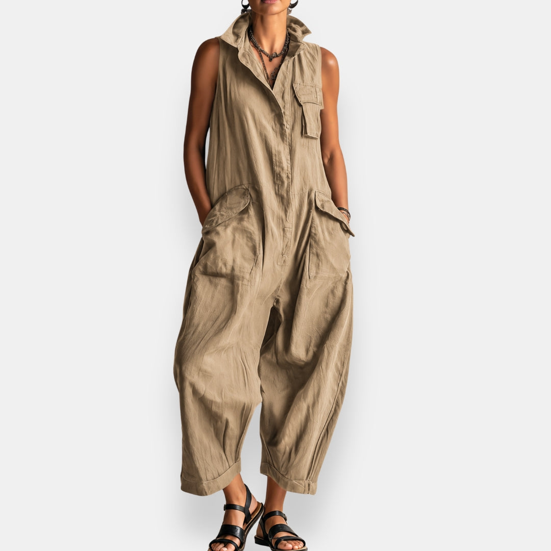 Edmunda — Relaxed Utility Jumpsuit with Oversized Pockets