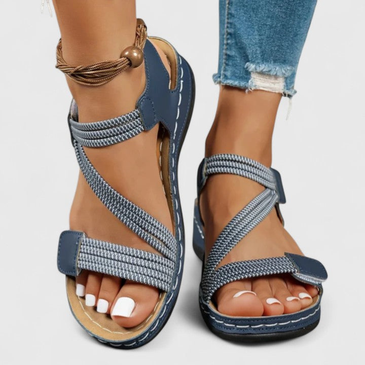 Almudena — Orthopaedic Elastic-Strap Comfort Sandals with Arch Support