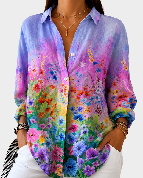 Heloísa — Blusa Jardim de Flores Silvestres